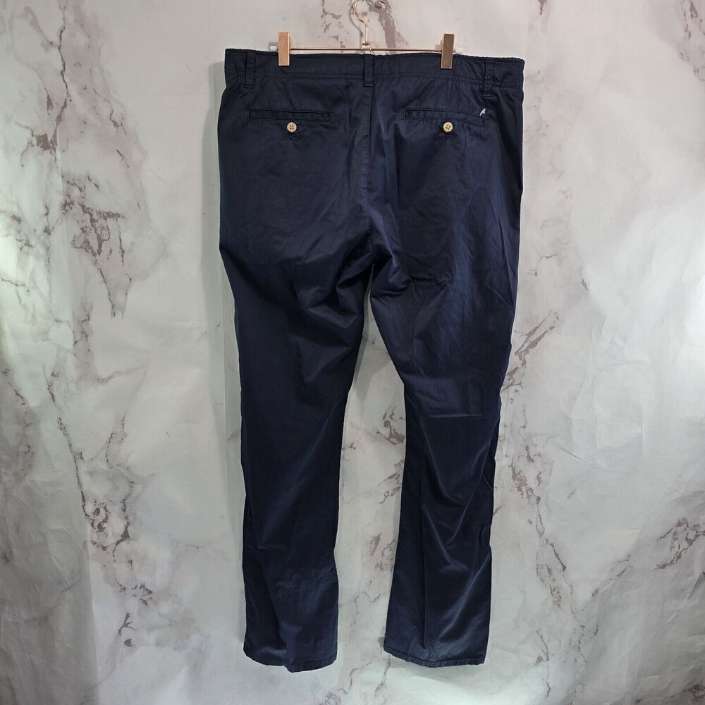Tailor Vintage Pants Mens 36 X 32 Blue Chino Greenwich Slim Fit Luxe Performance